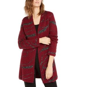 Alfani Sequin Open-Front Cardigan